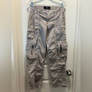 Hollister Khaki Wide Leg Pants with Relaxed Fit
